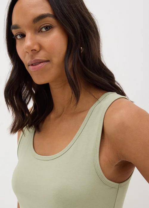Green Longline Vest Top - 8 Image 3