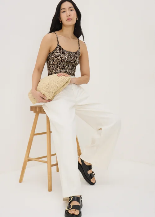 3 Pack Black Animal Print Cami Tops - 8 Image 2