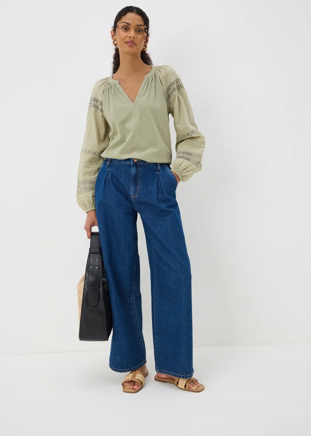 Green Broderie Anglaise Long Sleeve Top - 8 Image 2