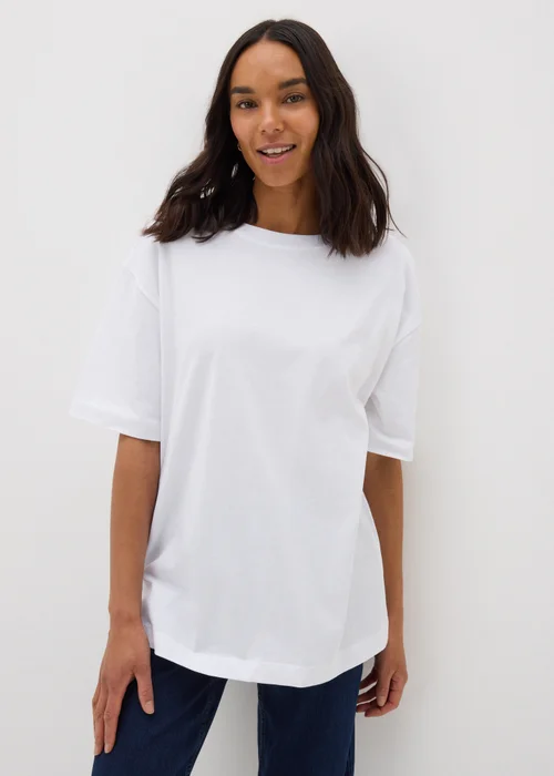 White Oversized T-Shirt - Small Image 1