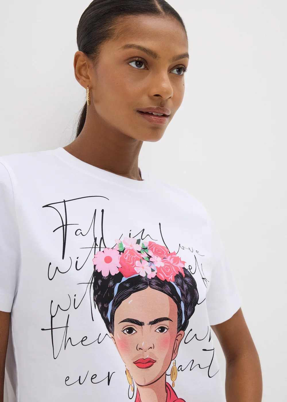White Frida Kahlo T-Shirt - 8 Image 2