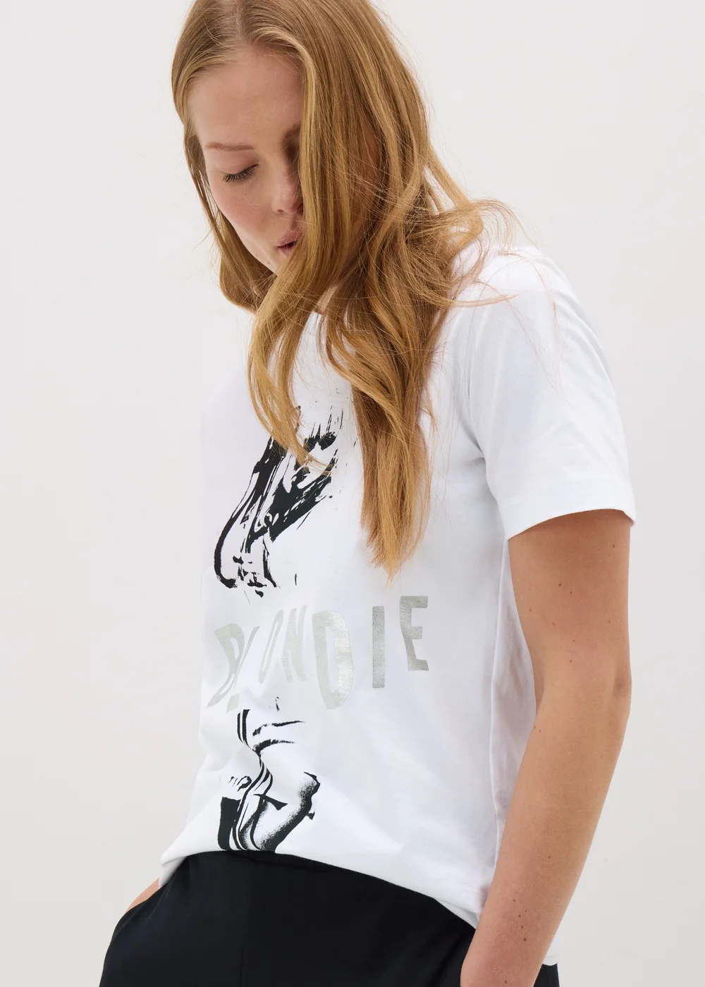 Blondie White Debbie Harry Graphic T-Shirt - S Image 1