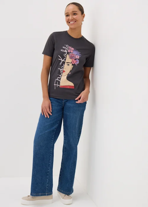 Charcoal Grey Frida Kahlo T-Shirt - 8 Image 3