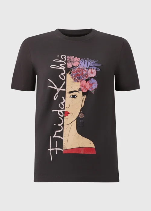 Charcoal Grey Frida Kahlo T-Shirt - 8 Image 4