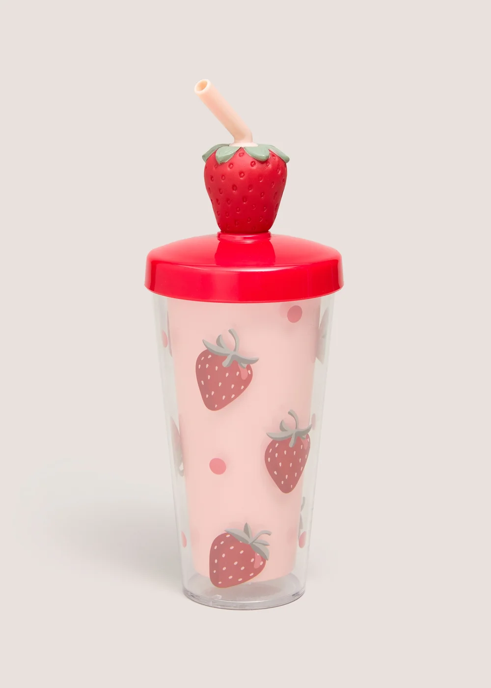 Twisty Strawberry Straw Cup Image 1