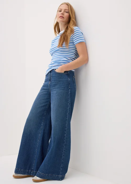Blue Stripe Fitted T-Shirt - 8 Image 2