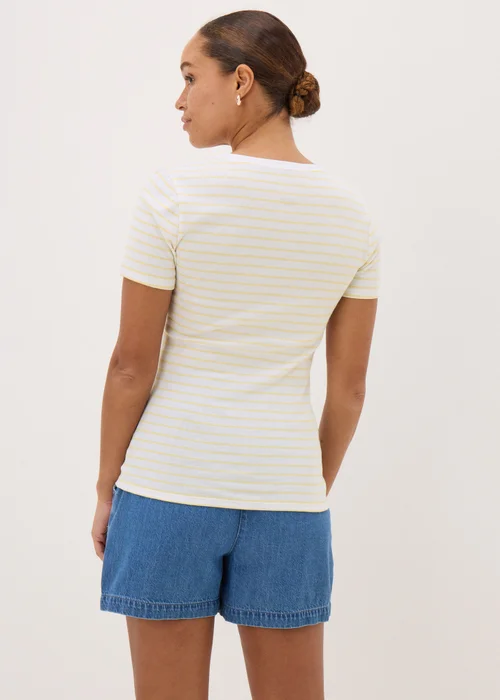 Yellow Fitted Stripe T-Shirt - 8 Image 3
