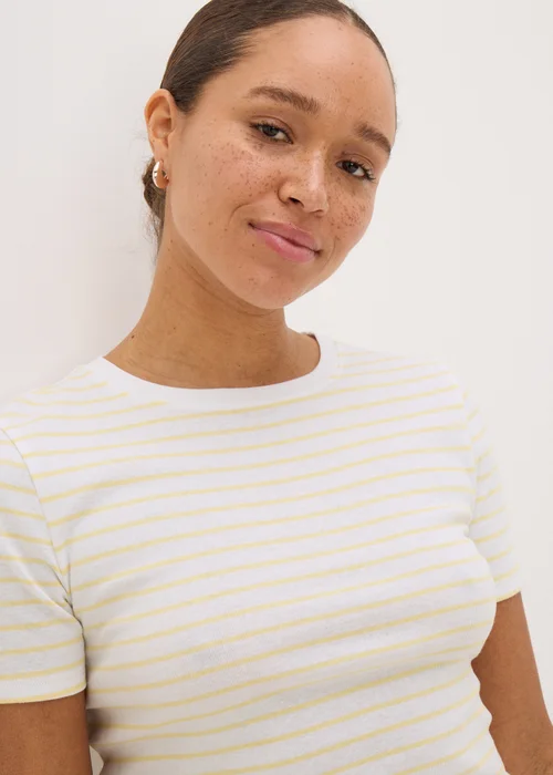 Yellow Fitted Stripe T-Shirt - 8 Image 2