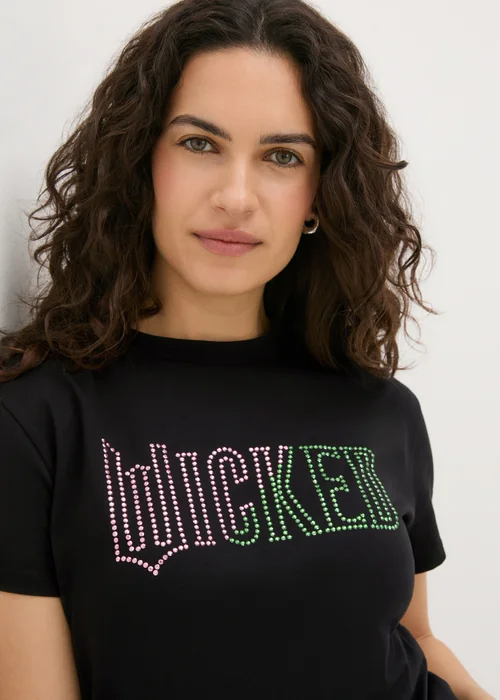 Wicked Black Embellished T-Shirt - 8 Image 2