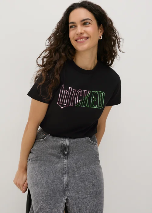 Wicked Black Embellished T-Shirt - 8 Image 1