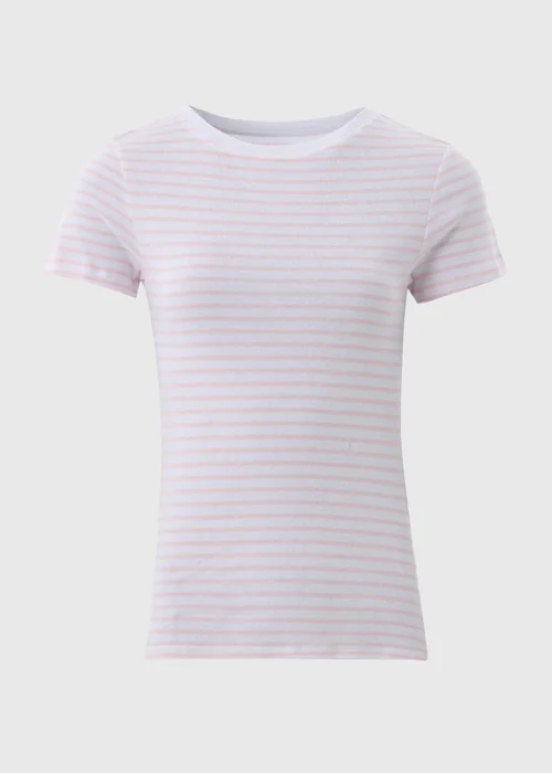 Pink Stripe Fitted T-Shirt - 8 Image 3