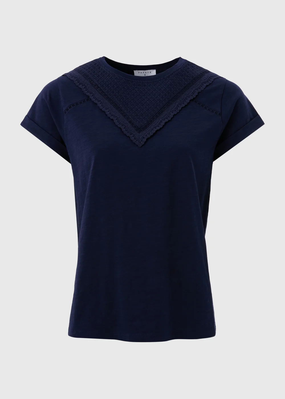 Navy Broderie T-Shirt - 8 Image 3