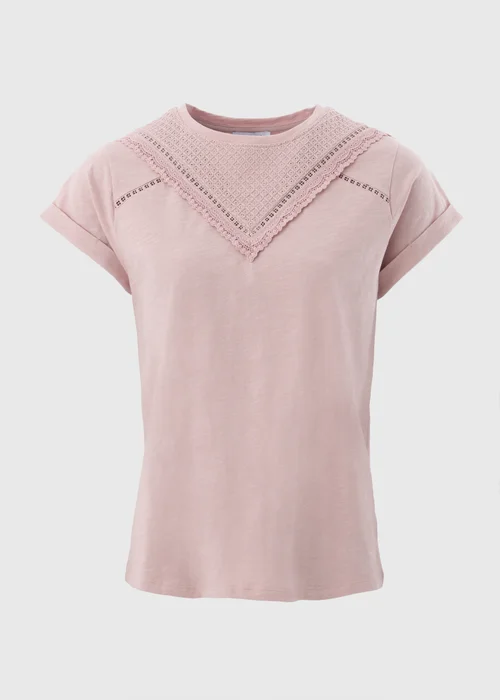 Pink Broderie T-Shirt - 8 Image 4