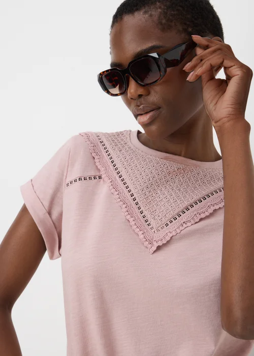 Pink Broderie T-Shirt - 8 Image 3