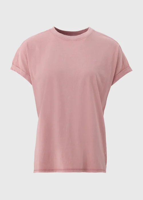 Pink Acid Wash Longline T-Shirt - S Image 2