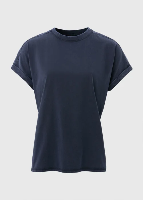 Blue Acid Wash Longline T-Shirt - S Image 3