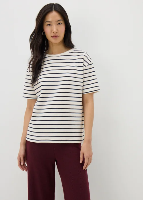 Cream Stripe T-Shirt - S Image 2