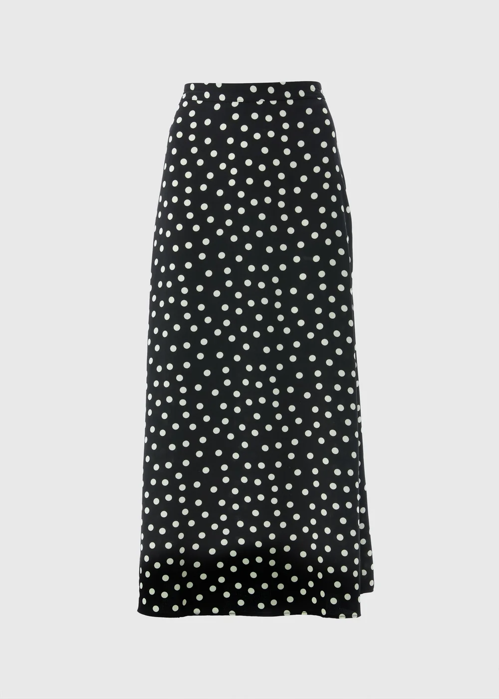 Black Monochrome Spot Flared Hem Midaxi Skirt - 8 Image 3