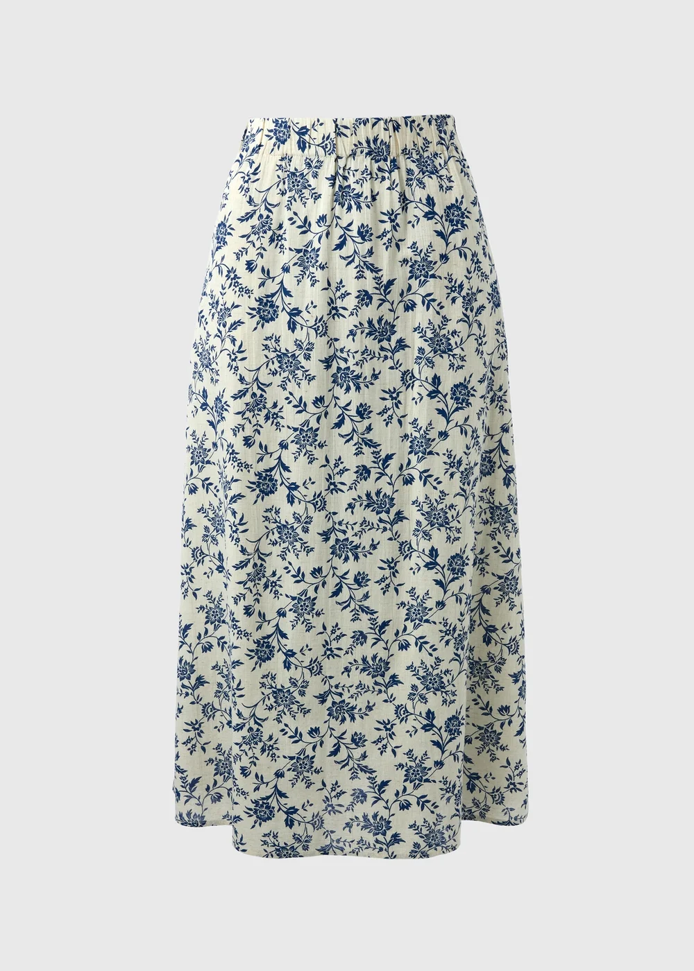Blue Floral Midi Skirt - 8 Image 2
