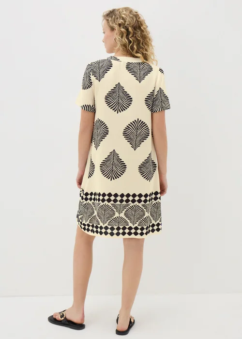 Black Monochrome Shell Tunic Beach Dress - 8 Image 3