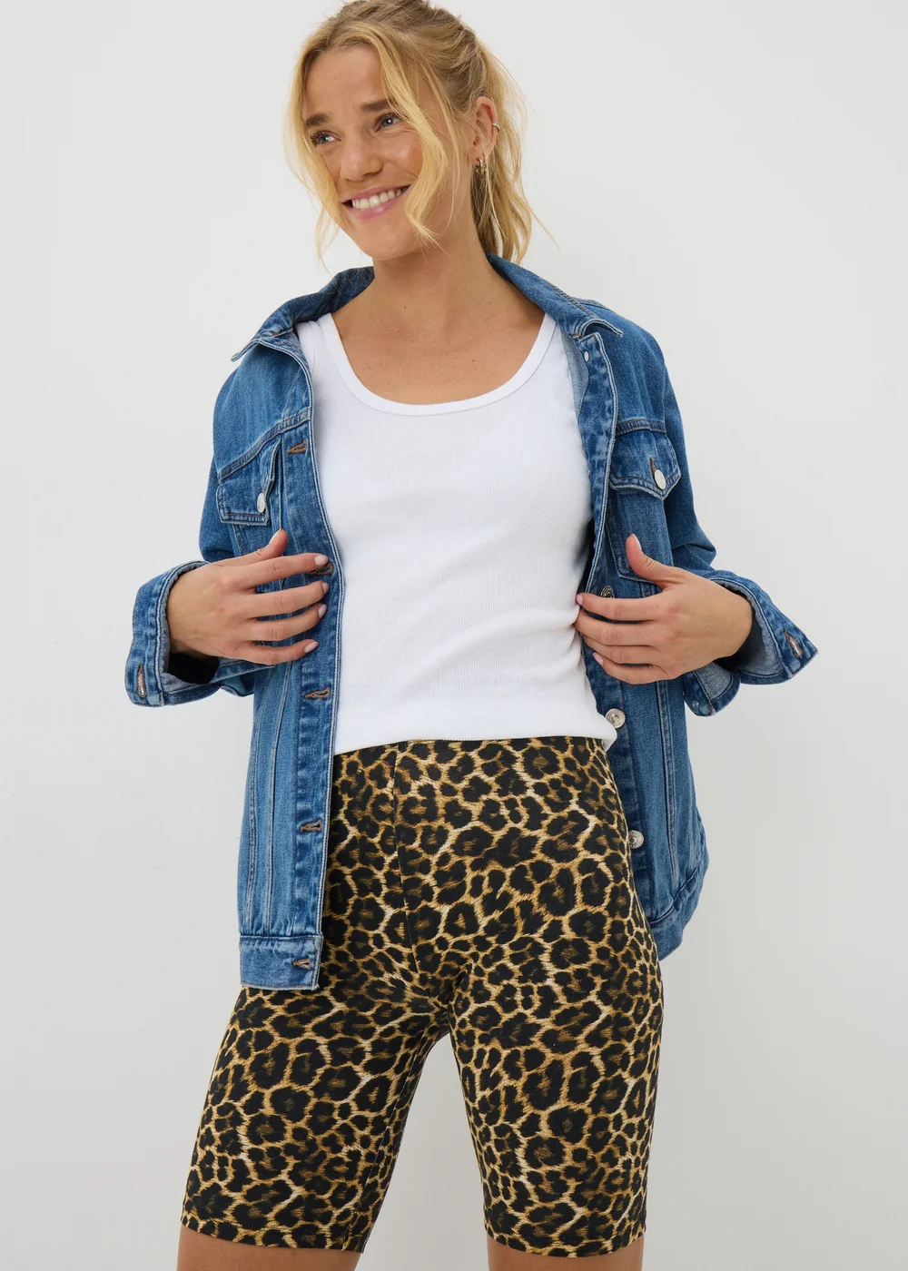 Brown Animal Cycling Shorts - 8 Image 2