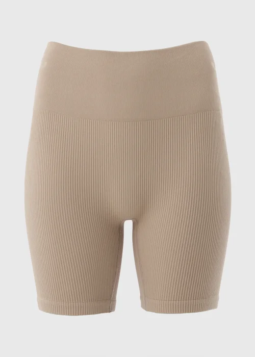 Beige Seamless Cycle Shorts - S Image 4