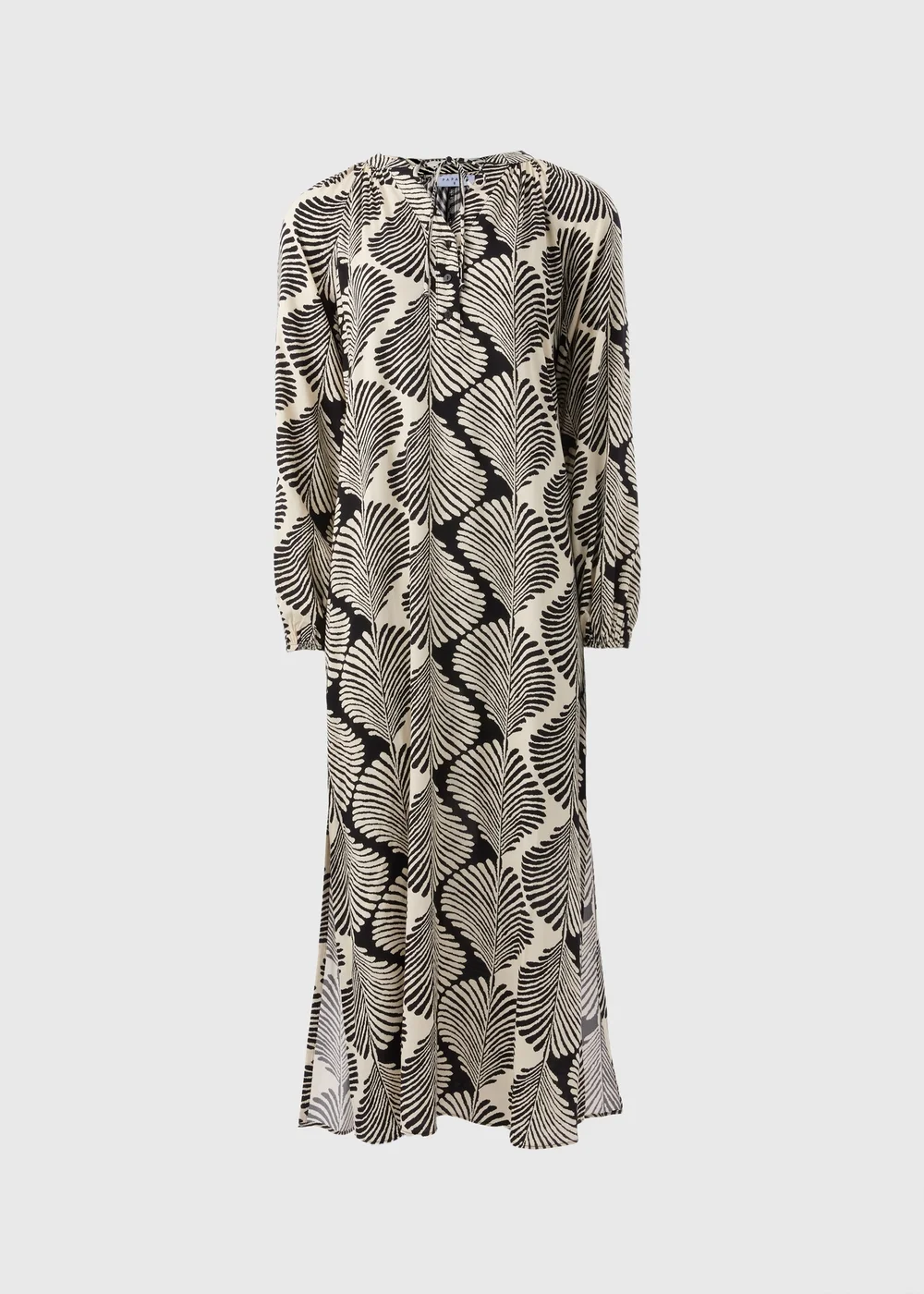 Black Mono Shell Print Tunic Dress - 8 Image 4