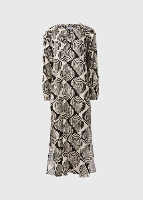 Black Mono Shell Print Tunic Dress - 8 Image 4