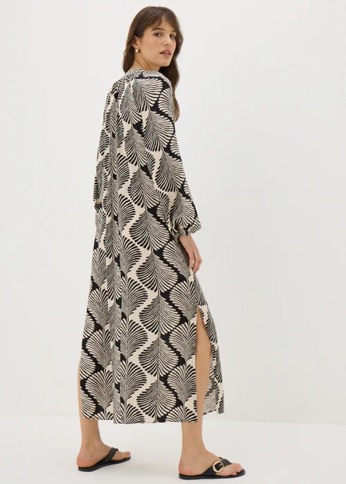 Black Mono Shell Print Tunic Dress - 8 Image 2