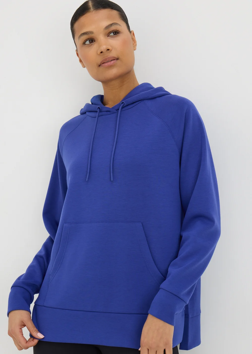 Souluxe Blue Longline Hoodie - S Image 1