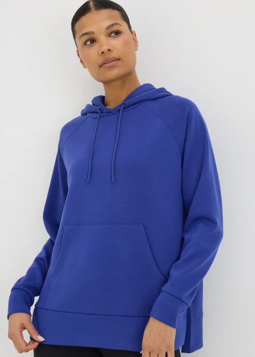 Souluxe Blue Longline Hoodie - S Image 1