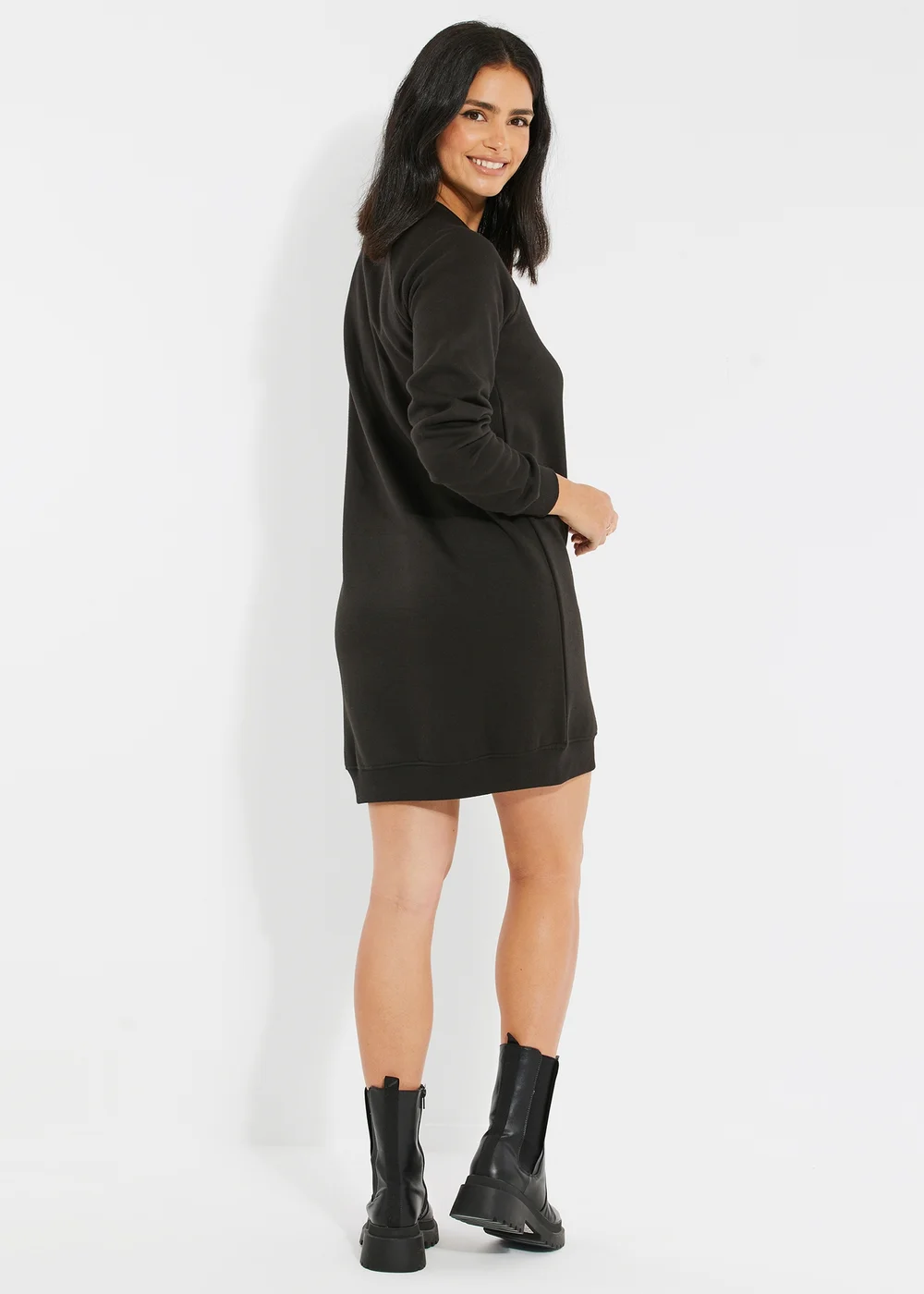 black sweater dress christmas Whispers In The Winter Black Sweater Mini Dress FINAL SALE Small