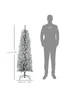 HOMCOM Artificial Pencil Christmas Tree with Snow Flocked Tips - Small Image 3