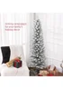 HOMCOM Artificial Pencil Christmas Tree with Snow Flocked Tips - Small Image 4
