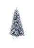 HOMCOM Artificial Blue Snow Flocked Christmas Tree - Large Image 1
