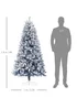 HOMCOM Artificial Blue Snow Flocked Christmas Tree - Large Image 3