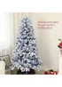 HOMCOM Artificial Blue Snow Flocked Christmas Tree - Large Image 4