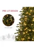 HOMCOM Green Artificial Christmas Tree with Light - One Size Image 5