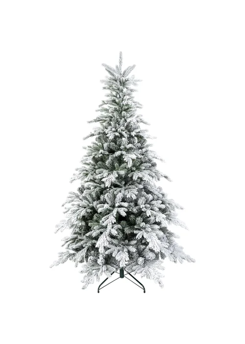 HOMCOM Green Artificial Christmas Tree with Snow Branches - One Size Image 1