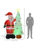 Outsunny Red Christmas Inflatable Decoration Santa Claus - One Size Image 3