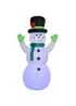 Outsunny White Inflatable Snowman for Garden Yard - One Size Image 1