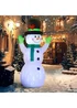 Outsunny White Inflatable Snowman for Garden Yard - One Size Image 2