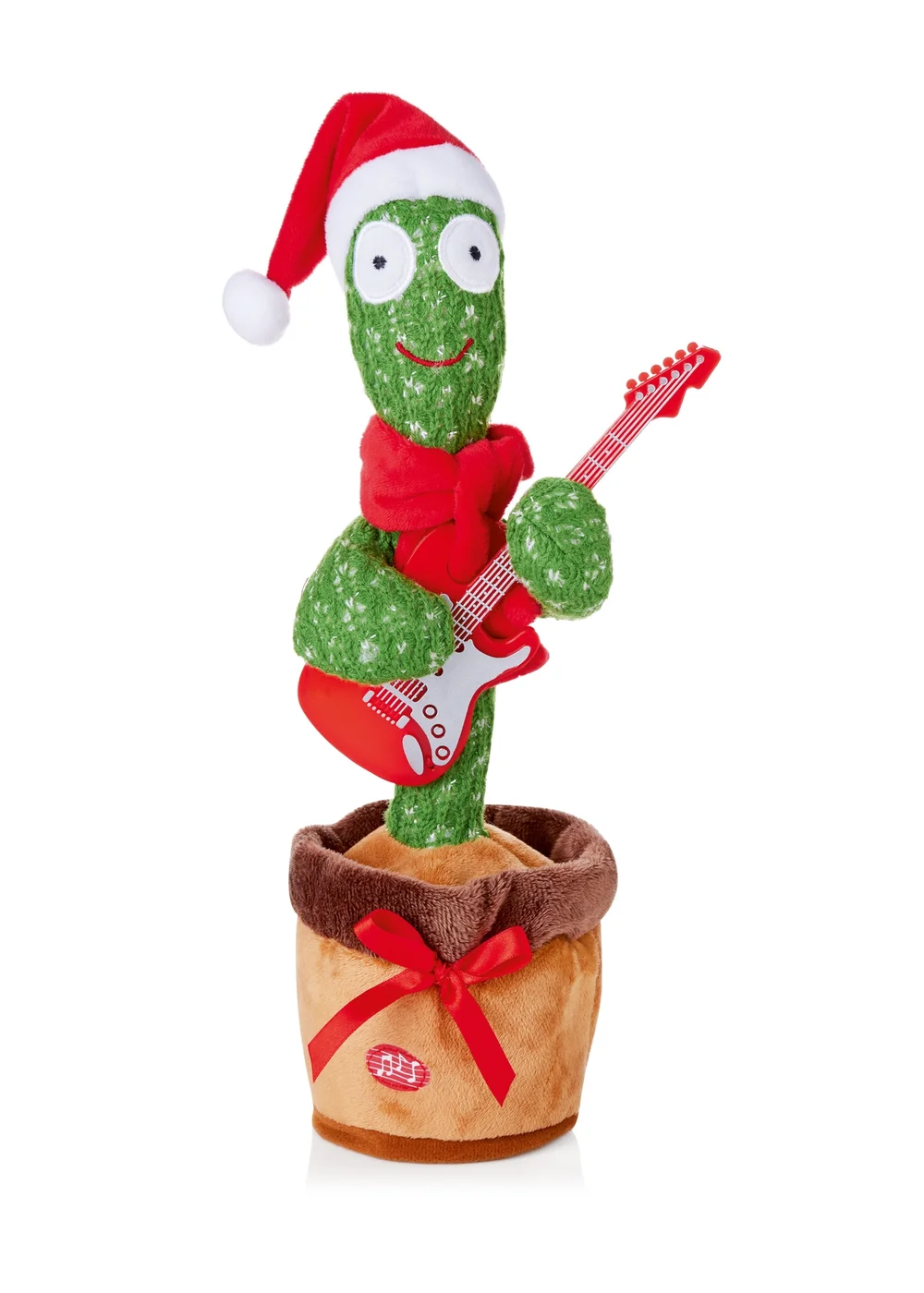 Premier Decorations Battery Operated Dancing and Singing Cactus with Guitar 35cm - One Size Image 1