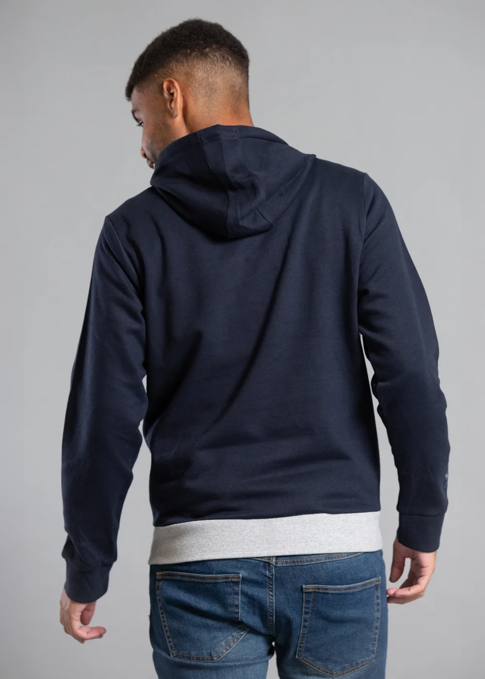 Tokyo Laundry Navy Cotton Blend Colourblock Two Tone Hoody - S Image 2