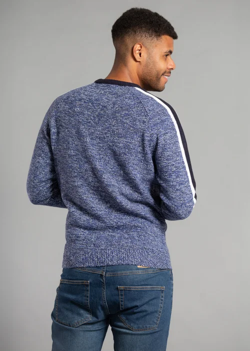 Tokyo Laundry Blue Crew Neck Jumper with Contrast Sleeve - S Image 2