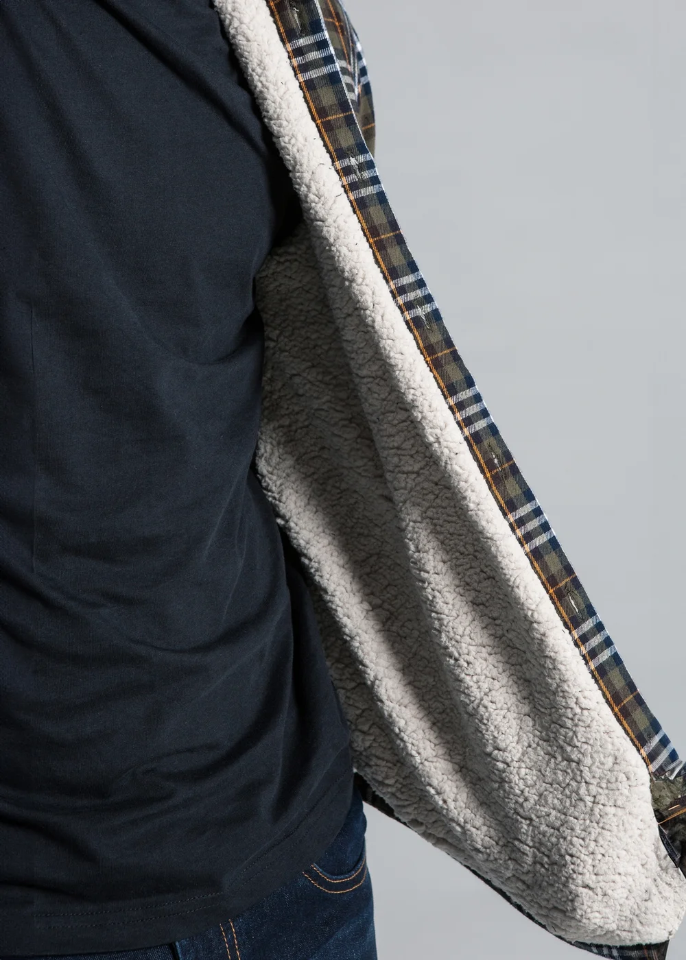Tokyo Laundry Khaki Cotton Flannel Shirt with Checked Print - S Image 3