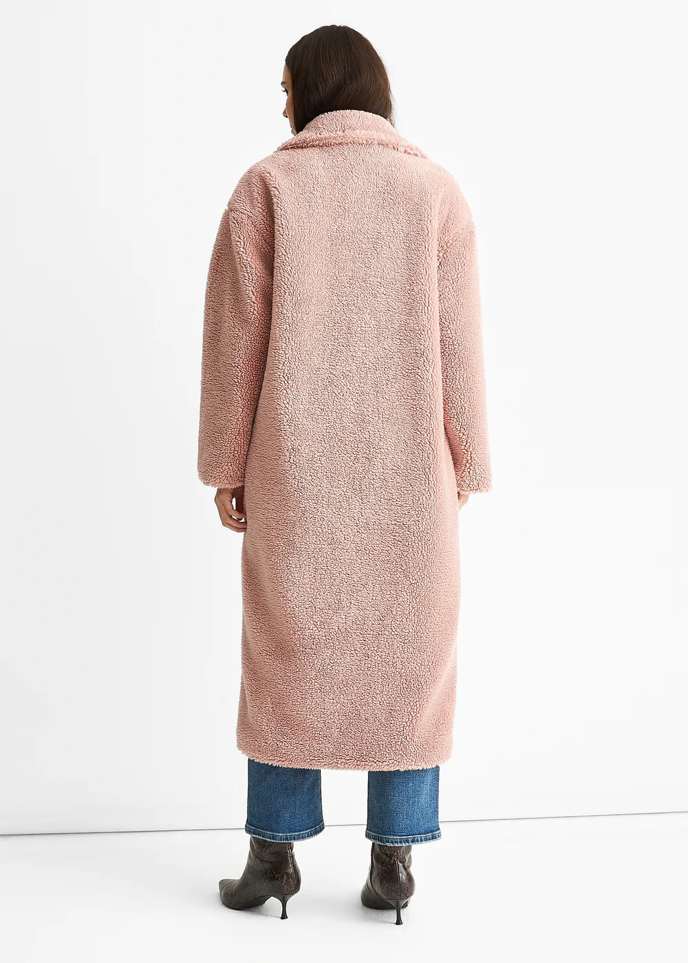 Gini London Blush Longline Teddy Coat - S/M Image 2