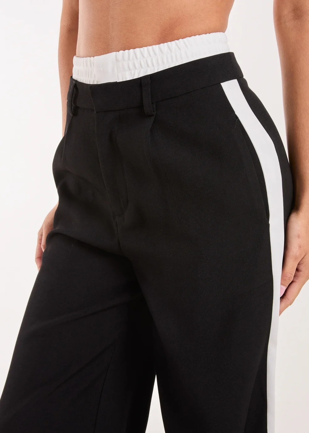 Pink Vanilla Black Boxer Style Popper Trousers - 6 Image 3