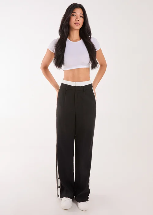 Pink Vanilla Black Boxer Style Popper Trousers - 6 Image 1