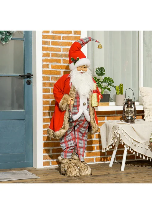 HOMCOM Red Animated Life Size Santa Claus with Sound Activated - One Size Image 2